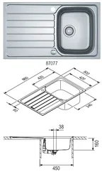 Kuchen herrmann FRANKE: Einbauspüle Spark SKX 611-86, Edelstahl 87077 1